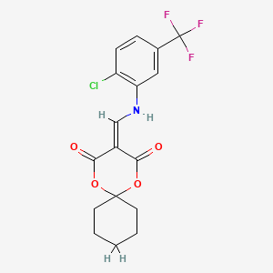 3-({[2-Chloro-5-(trifluoromethyl)phenyl]amino}methylidene)-1,5-dioxaspiro[5.5]undecane-2,4-dione