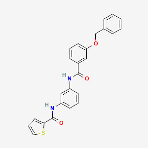 molecular formula C25H20N2O3S B3511694 N-(3-{[3-(benzyloxy)benzoyl]amino}phenyl)-2-thiophenecarboxamide 