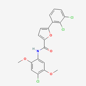 molecular formula C19H14Cl3NO4 B3511698 N-(4-chloro-2,5-dimethoxyphenyl)-5-(2,3-dichlorophenyl)-2-furamide 