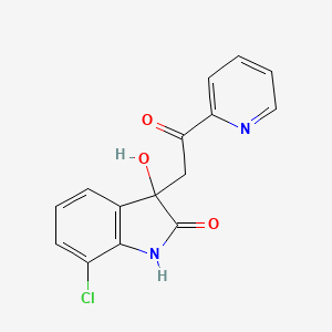 7-chloro-3-hydroxy-3-[2-oxo-2-(2-pyridyl)ethyl]-1,3-dihydro-2H-indol-2-one