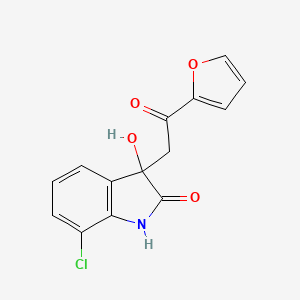 7-chloro-3-[2-(2-furyl)-2-oxoethyl]-3-hydroxy-1,3-dihydro-2H-indol-2-one