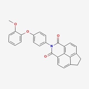 molecular formula C27H19NO4 B3511725 2-[4-(2-methoxyphenoxy)phenyl]-6,7-dihydro-1H-indeno[6,7,1-def]isoquinoline-1,3(2H)-dione 