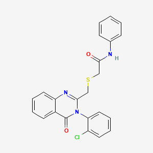 2-({[3-(2-chlorophenyl)-4-oxo-3,4-dihydroquinazolin-2-yl]methyl}sulfanyl)-N-phenylacetamide