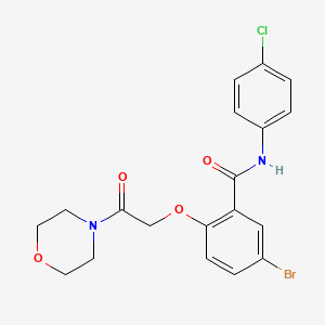 molecular formula C19H18BrClN2O4 B3511755 5-bromo-N-(4-chlorophenyl)-2-(2-morpholin-4-yl-2-oxoethoxy)benzamide 