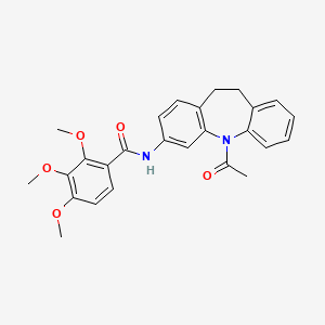 molecular formula C26H26N2O5 B3511759 N-(11-acetyl-5,6-dihydrobenzo[b][1]benzazepin-2-yl)-2,3,4-trimethoxybenzamide 