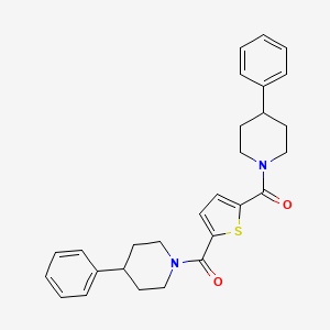 molecular formula C28H30N2O2S B3511767 [5-(4-phenylpiperidine-1-carbonyl)thiophen-2-yl]-(4-phenylpiperidin-1-yl)methanone 