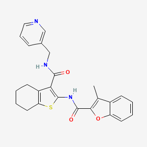 3-methyl-N-(3-{[(3-pyridinylmethyl)amino]carbonyl}-4,5,6,7-tetrahydro-1-benzothien-2-yl)-1-benzofuran-2-carboxamide