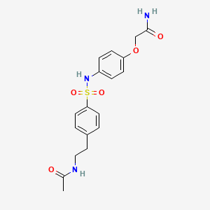 2-[4-[[4-(2-acetamidoethyl)phenyl]sulfonylamino]phenoxy]acetamide