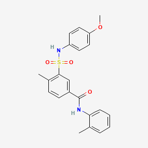 3-[(4-methoxyphenyl)sulfamoyl]-4-methyl-N-(2-methylphenyl)benzamide