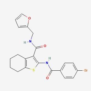 molecular formula C21H19BrN2O3S B3511798 2-[(4-bromobenzoyl)amino]-N-(2-furylmethyl)-4,5,6,7-tetrahydro-1-benzothiophene-3-carboxamide 