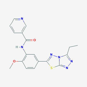 N-[5-(3-ethyl[1,2,4]triazolo[3,4-b][1,3,4]thiadiazol-6-yl)-2-methoxyphenyl]nicotinamide