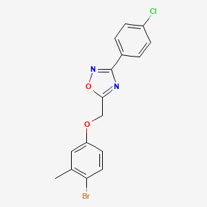 5-[(4-bromo-3-methylphenoxy)methyl]-3-(4-chlorophenyl)-1,2,4-oxadiazole