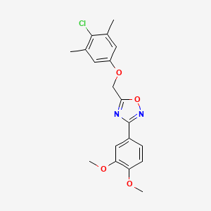 5-[(4-chloro-3,5-dimethylphenoxy)methyl]-3-(3,4-dimethoxyphenyl)-1,2,4-oxadiazole