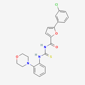 molecular formula C22H20ClN3O3S B3511828 5-(3-chlorophenyl)-N-({[2-(4-morpholinyl)phenyl]amino}carbonothioyl)-2-furamide 