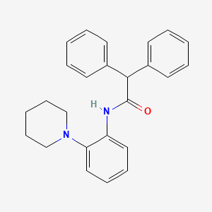 molecular formula C25H26N2O B3511842 2,2-diphenyl-N-[2-(piperidin-1-yl)phenyl]acetamide 