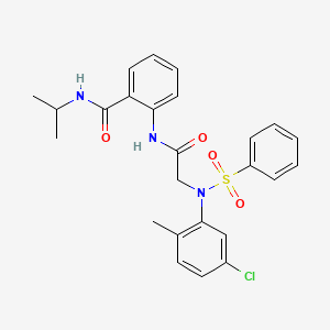 2-{[N-(5-chloro-2-methylphenyl)-N-(phenylsulfonyl)glycyl]amino}-N-isopropylbenzamide