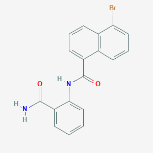 molecular formula C18H13BrN2O2 B3511878 5-bromo-N-(2-carbamoylphenyl)naphthalene-1-carboxamide 