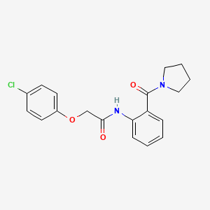 2-(4-chlorophenoxy)-N-[2-(pyrrolidine-1-carbonyl)phenyl]acetamide