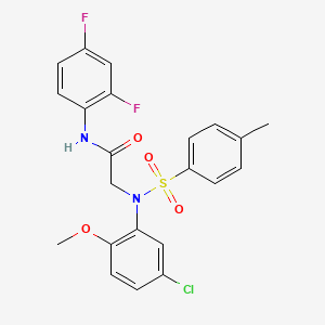 N~2~-(5-chloro-2-methoxyphenyl)-N~1~-(2,4-difluorophenyl)-N~2~-[(4-methylphenyl)sulfonyl]glycinamide