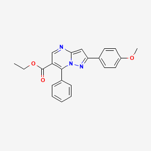 ethyl 2-(4-methoxyphenyl)-7-phenylpyrazolo[1,5-a]pyrimidine-6-carboxylate