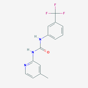 molecular formula C14H12F3N3O B3511930 1-(4-Methylpyridin-2-yl)-3-[3-(trifluoromethyl)phenyl]urea 