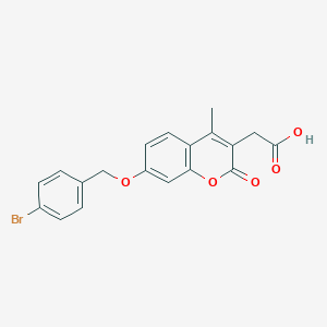 2-[7-[(4-bromophenyl)methoxy]-4-methyl-2-oxochromen-3-yl]acetic acid