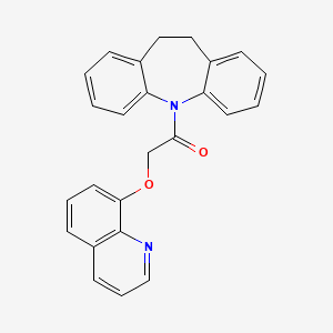 molecular formula C25H20N2O2 B3511958 1-(10,11-dihydro-5H-dibenzo[b,f]azepin-5-yl)-2-(8-quinolyloxy)-1-ethanone 