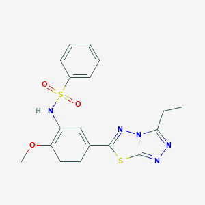 N-[5-(3-ethyl[1,2,4]triazolo[3,4-b][1,3,4]thiadiazol-6-yl)-2-methoxyphenyl]benzenesulfonamide