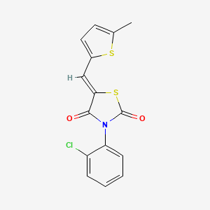 3-(2-chlorophenyl)-5-[(5-methyl-2-thienyl)methylene]-1,3-thiazolidine-2,4-dione