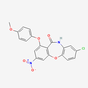 8-chloro-1-(4-methoxyphenoxy)-3-nitrodibenzo[b,f][1,4]oxazepin-11(10H)-one