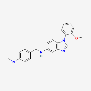 molecular formula C23H24N4O B3512042 N-{[4-(DIMETHYLAMINO)PHENYL]METHYL}-1-(2-METHOXYPHENYL)-1H-1,3-BENZODIAZOL-5-AMINE 