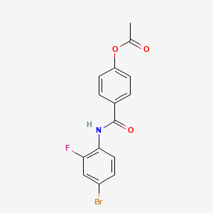 4-[(4-Bromo-2-fluorophenyl)carbamoyl]phenyl acetate