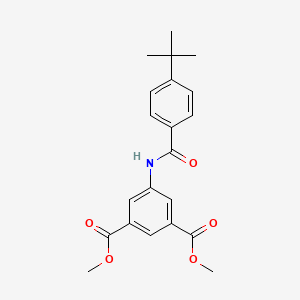 molecular formula C21H23NO5 B3512051 dimethyl 5-[(4-tert-butylbenzoyl)amino]isophthalate 