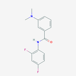 molecular formula C15H14F2N2O B3512054 N-(2,4-difluorophenyl)-3-(dimethylamino)benzamide 