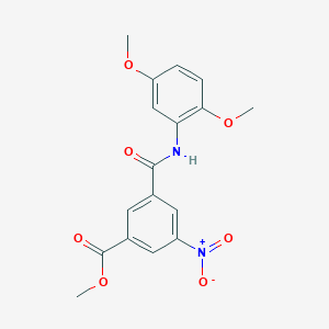 molecular formula C17H16N2O7 B3512076 Methyl 3-[(2,5-dimethoxyphenyl)carbamoyl]-5-nitrobenzoate 