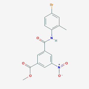 molecular formula C16H13BrN2O5 B3512091 Methyl 3-[(4-bromo-2-methylanilino)carbonyl]-5-nitrobenzoate 