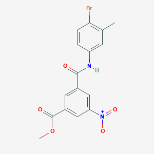 molecular formula C16H13BrN2O5 B3512098 Methyl 3-[(4-bromo-3-methylanilino)carbonyl]-5-nitrobenzoate 