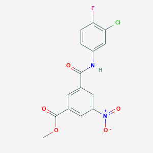 Methyl 3-[(3-chloro-4-fluorophenyl)carbamoyl]-5-nitrobenzoate