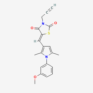 5-{[1-(3-methoxyphenyl)-2,5-dimethyl-1H-pyrrol-3-yl]methylene}-3-(2-propyn-1-yl)-1,3-thiazolidine-2,4-dione