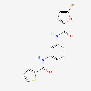 molecular formula C16H11BrN2O3S B3512141 5-bromo-N-{3-[(2-thienylcarbonyl)amino]phenyl}-2-furamide 