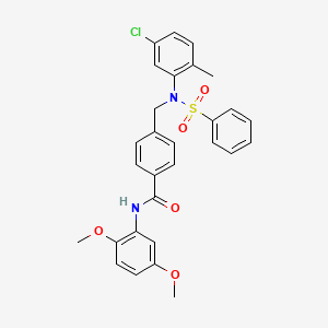 4-{[(5-chloro-2-methylphenyl)(phenylsulfonyl)amino]methyl}-N-(2,5-dimethoxyphenyl)benzamide