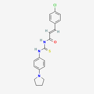 3-(4-chlorophenyl)-N-({[4-(1-pyrrolidinyl)phenyl]amino}carbonothioyl)acrylamide