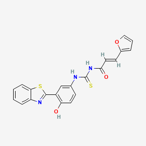 N-({[3-(1,3-benzothiazol-2-yl)-4-hydroxyphenyl]amino}carbonothioyl)-3-(2-furyl)acrylamide