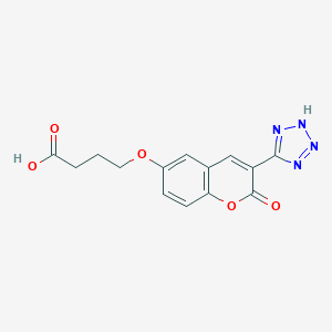 Butanoic acid, 4-((2-oxo-3-(1H-tetrazol-5-yl)-2H-1-benzopyran-6-yl)oxy)-