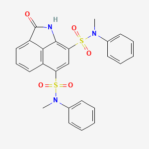 molecular formula C25H21N3O5S2 B3512214 N,N'-dimethyl-2-oxo-N,N'-diphenyl-1,2-dihydrobenzo[cd]indole-6,8-disulfonamide 