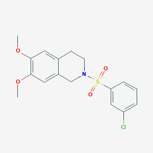 2-(3-CHLOROBENZENESULFONYL)-6,7-DIMETHOXY-1,2,3,4-TETRAHYDROISOQUINOLINE