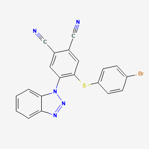 molecular formula C20H10BrN5S B3512242 4-(1H-1,2,3-benzotriazol-1-yl)-5-[(4-bromophenyl)thio]phthalonitrile 