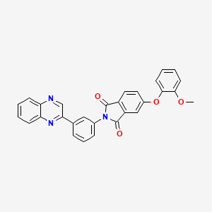 molecular formula C29H19N3O4 B3512247 5-(2-methoxyphenoxy)-2-[3-(2-quinoxalinyl)phenyl]-1H-isoindole-1,3(2H)-dione 