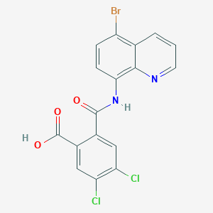 2-[(5-Bromoquinolin-8-yl)carbamoyl]-4,5-dichlorobenzoic acid