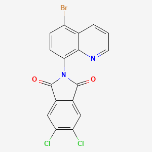 molecular formula C17H7BrCl2N2O2 B3512264 2-(5-bromo-8-quinolinyl)-5,6-dichloro-1H-isoindole-1,3(2H)-dione 